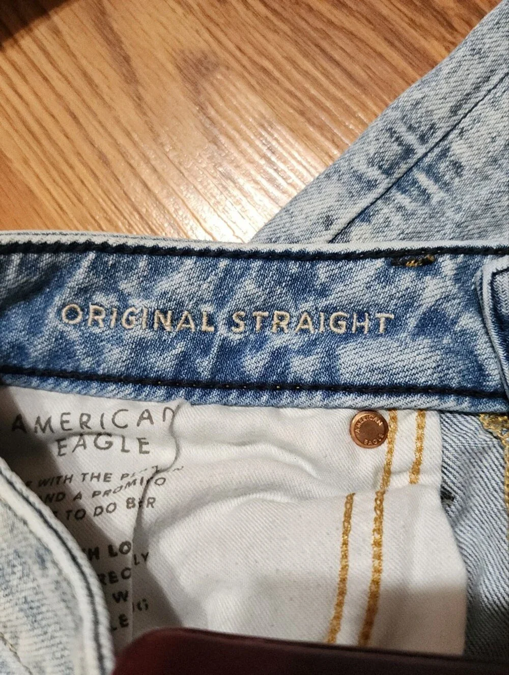 American eagle Airflex and hollister Mens Jean Lot Of 2 28x30 Light Wash Stretch